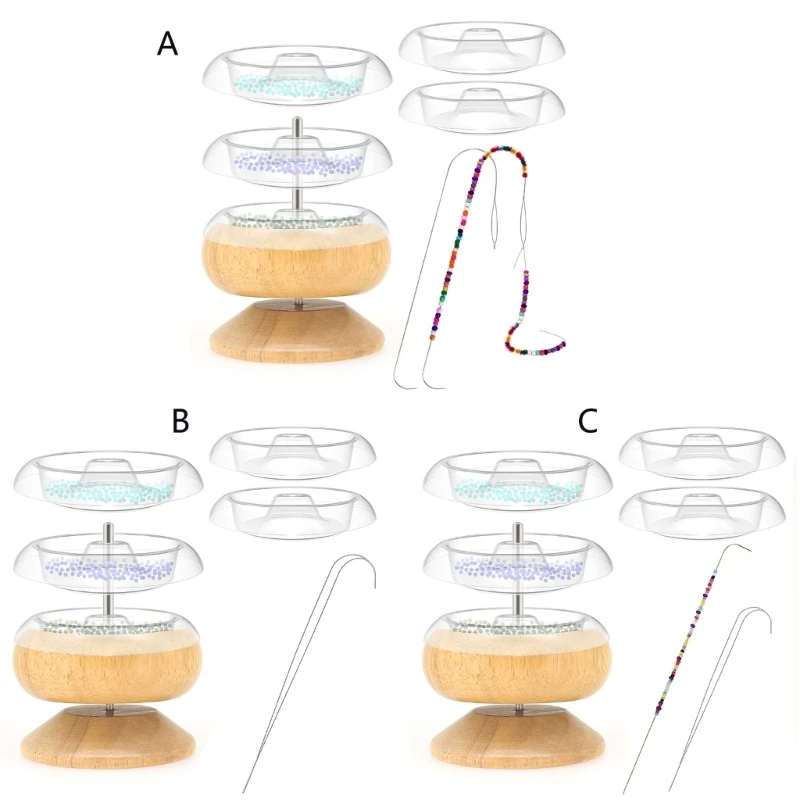 

Bead Loader Beading Spinner Quickly Beading Bowl for DIY Seed Beads Waist Beads Bracelets Spin Beading Bowl Bead Spinner