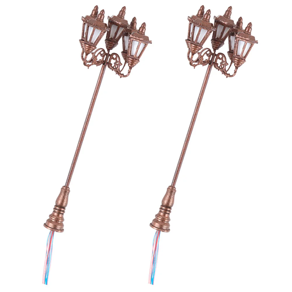 

Lamp Miniature Street Light Post Minigarden Decor Models Model Villagelights Miniatures Train Lamppost Landscape House Pathway