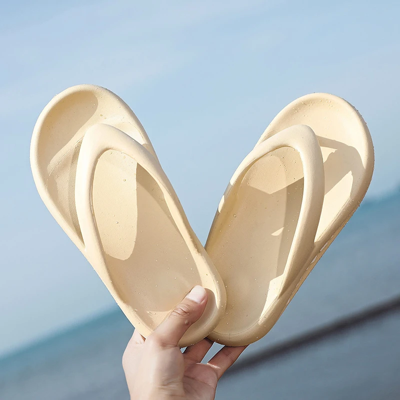 

Шлепанцы женские домашние на толстой платформе, сланцы из ЭВА, мягкая подошва, Нескользящие, для ванной комнаты, летние тапочки, 2022