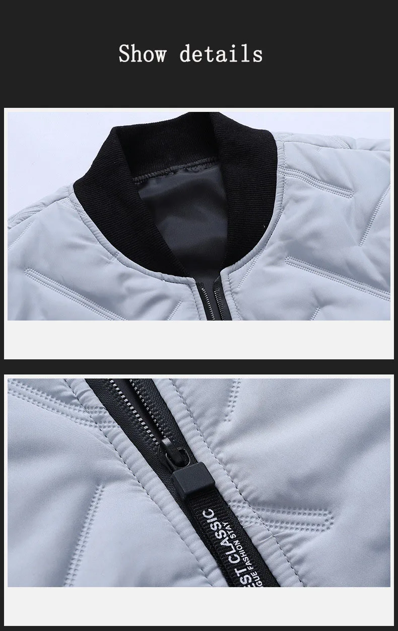 Men's Casual Cotton Jacket Autumn Winter new Men's Pilot Parkas warm thick Fashion Streetwear Solid Color Slim Coat Men's L-5XL