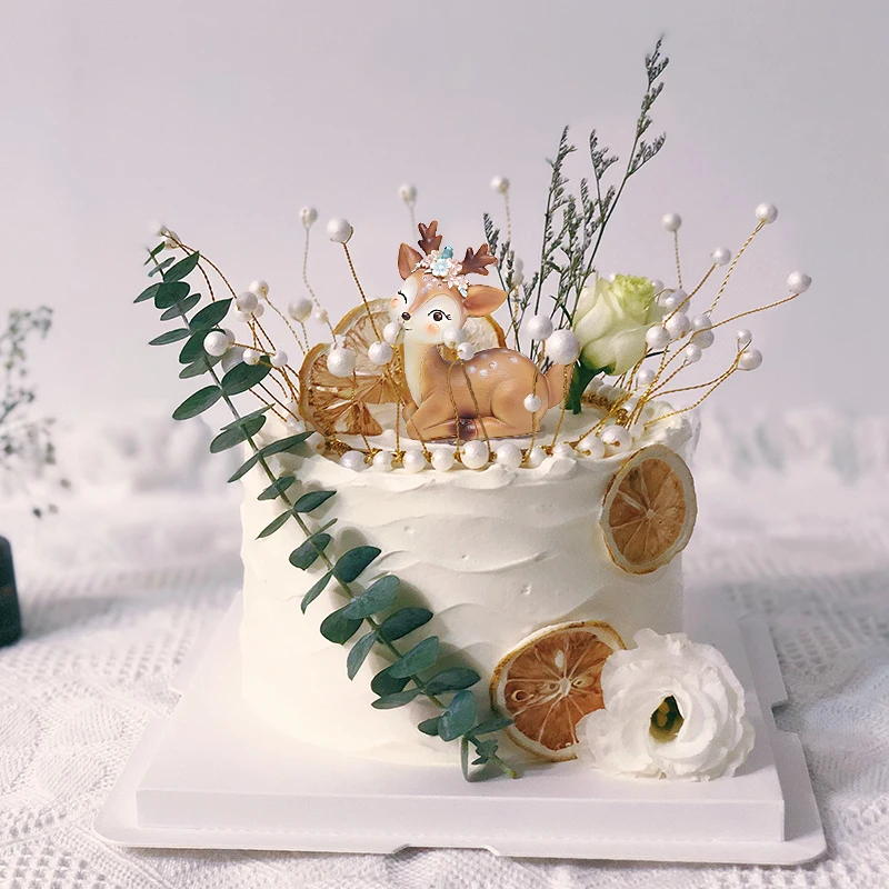 Милый детский олень для дня рождения топпер торта девочек тематика леса детские