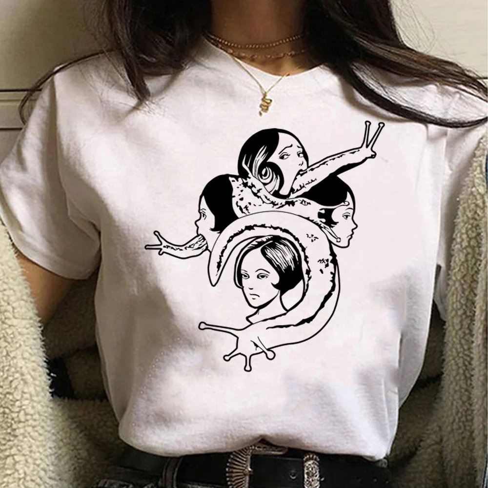 

Junji Ito top women manga Y2K Tee girl harajuku designer y2k clothes