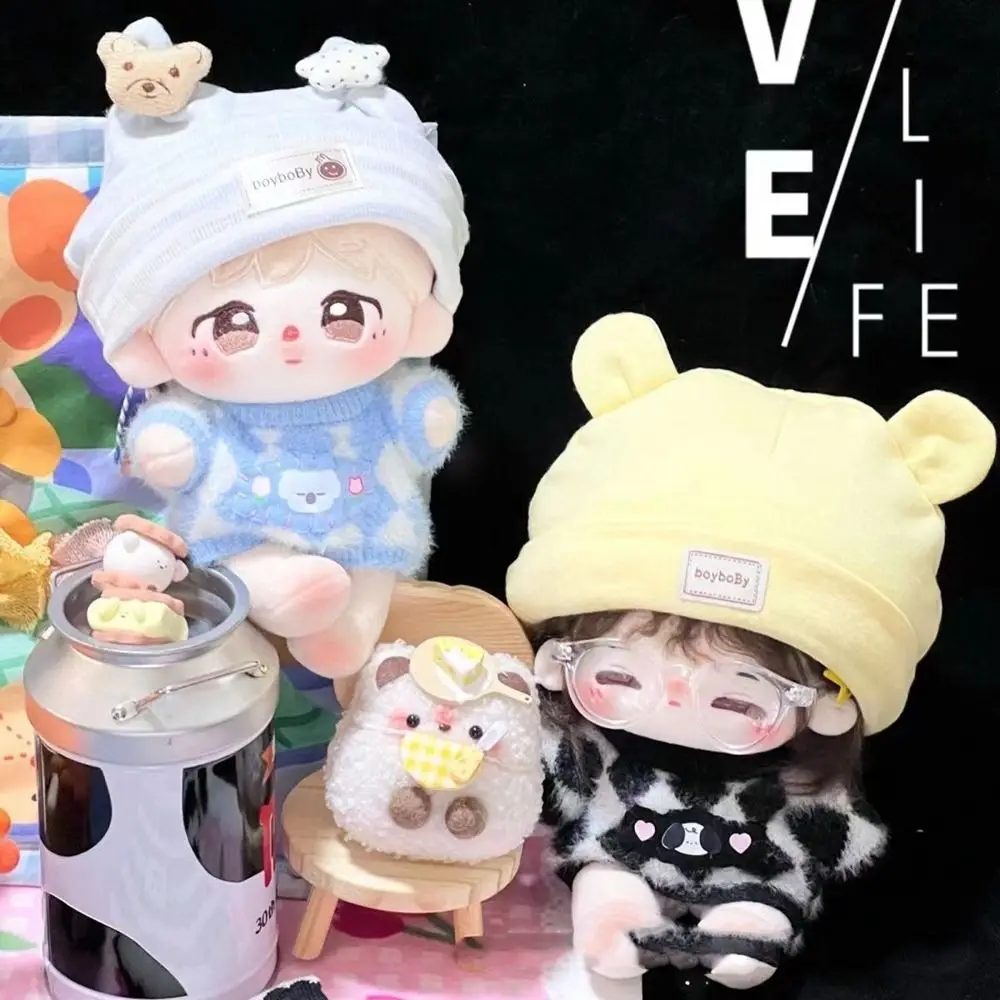 Fashion Knitted Coat Clothes Baby Kids Cartoon pattern Knit Cotton Winter Warm Sweater Casual Wear Tops Accessories 20cm Doll