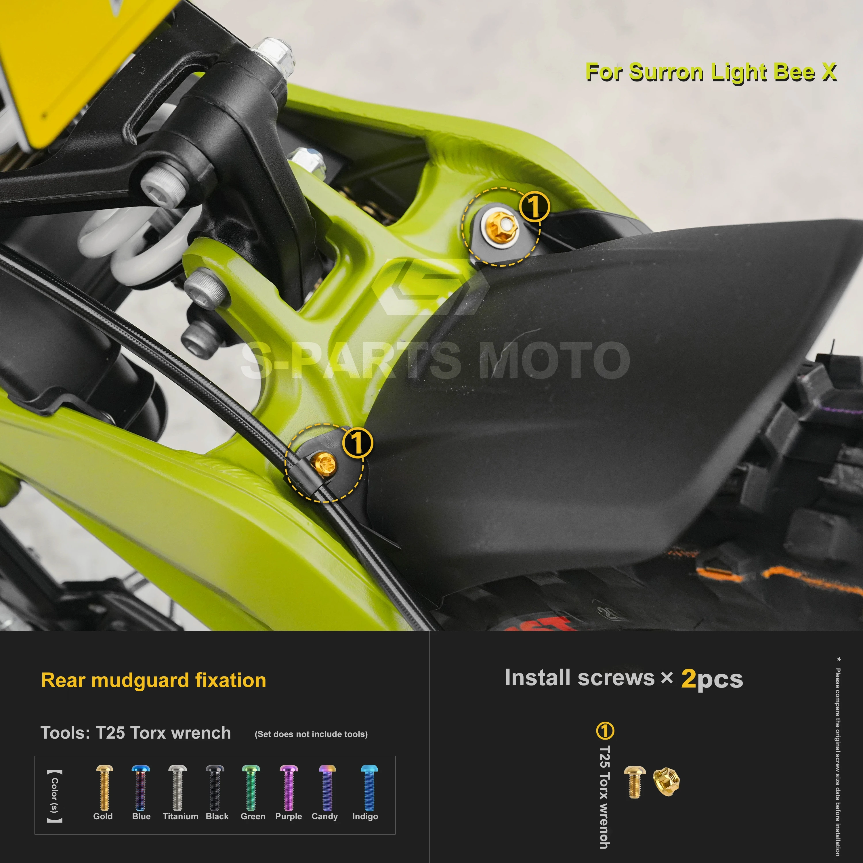 

Для модели мотоцикла Surron Light Bee X 2025, ремонт винта из титанового сплава, полный автомобиль Stan