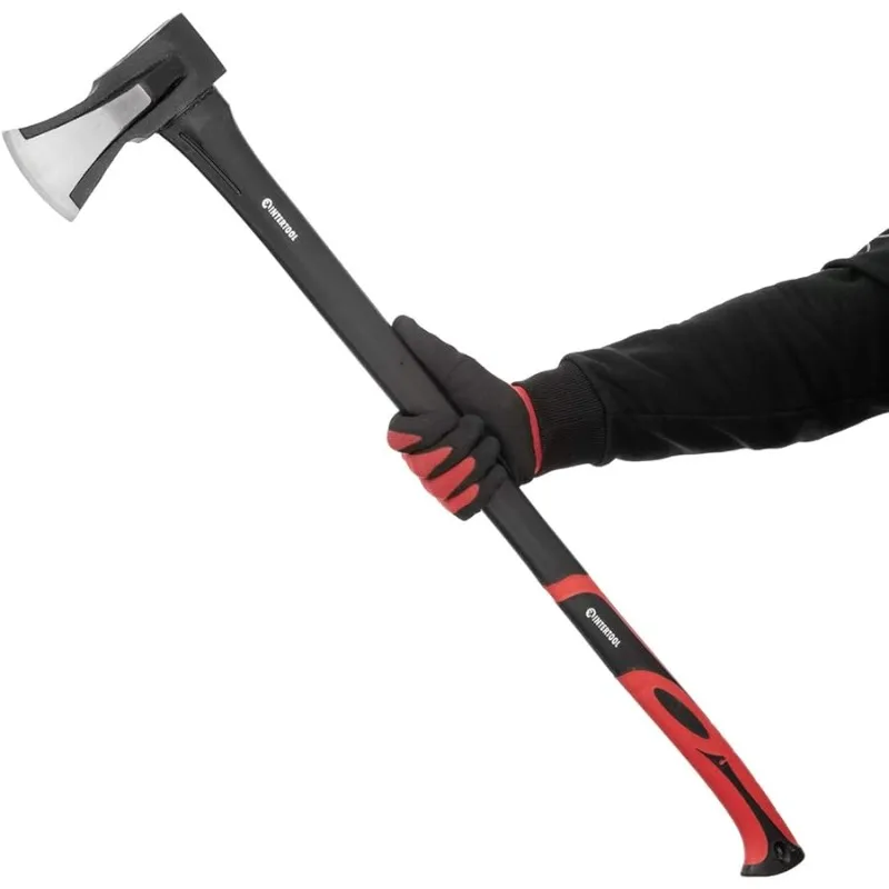 

Топор-разделитель INTERTOOL 36 дюймов, топор-разделитель для дерева, топор-бревен, амортизирующая Антискользящая ручка из стекловолокна с чехлом для лезвий