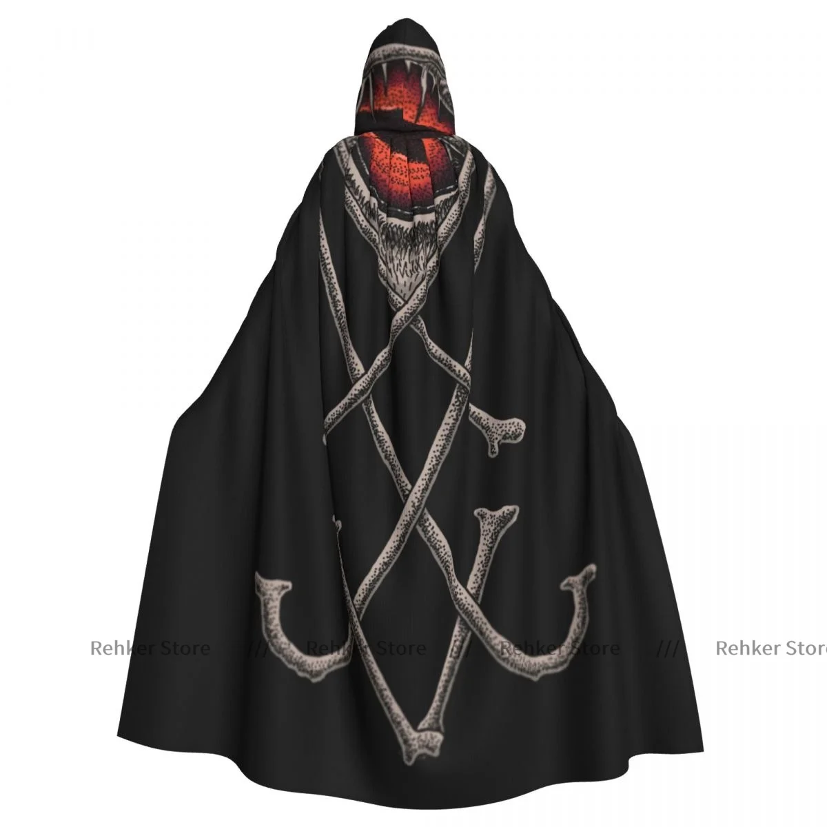 Черная накидка с капюшоном в виде глаз дьявола пальто костюм для косплея на