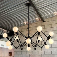 modern chandelier light 12 heads hanging lamps for living room spider design vintage adjusted diy lamp without bulbs