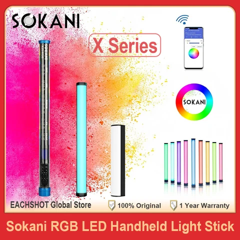 Sokani X15 X8 X25 RGB светодиодный светильник для видео, ручной светильник, трубка, палочка, управление через приложение для прямой трансляции, студийной съемки, фотосессии