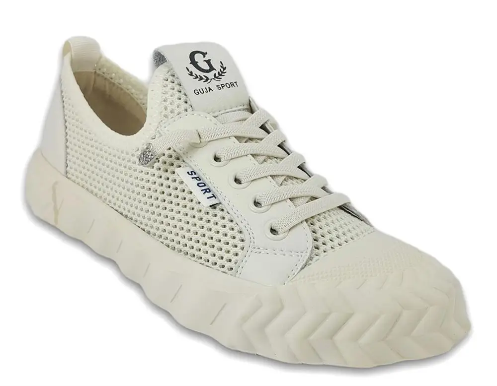 

2023 тренд, новая модель сезона, текстильная обувь, персонализированные и удобные белые кроссовки Guja 386 23YA, женские повседневные кроссовки