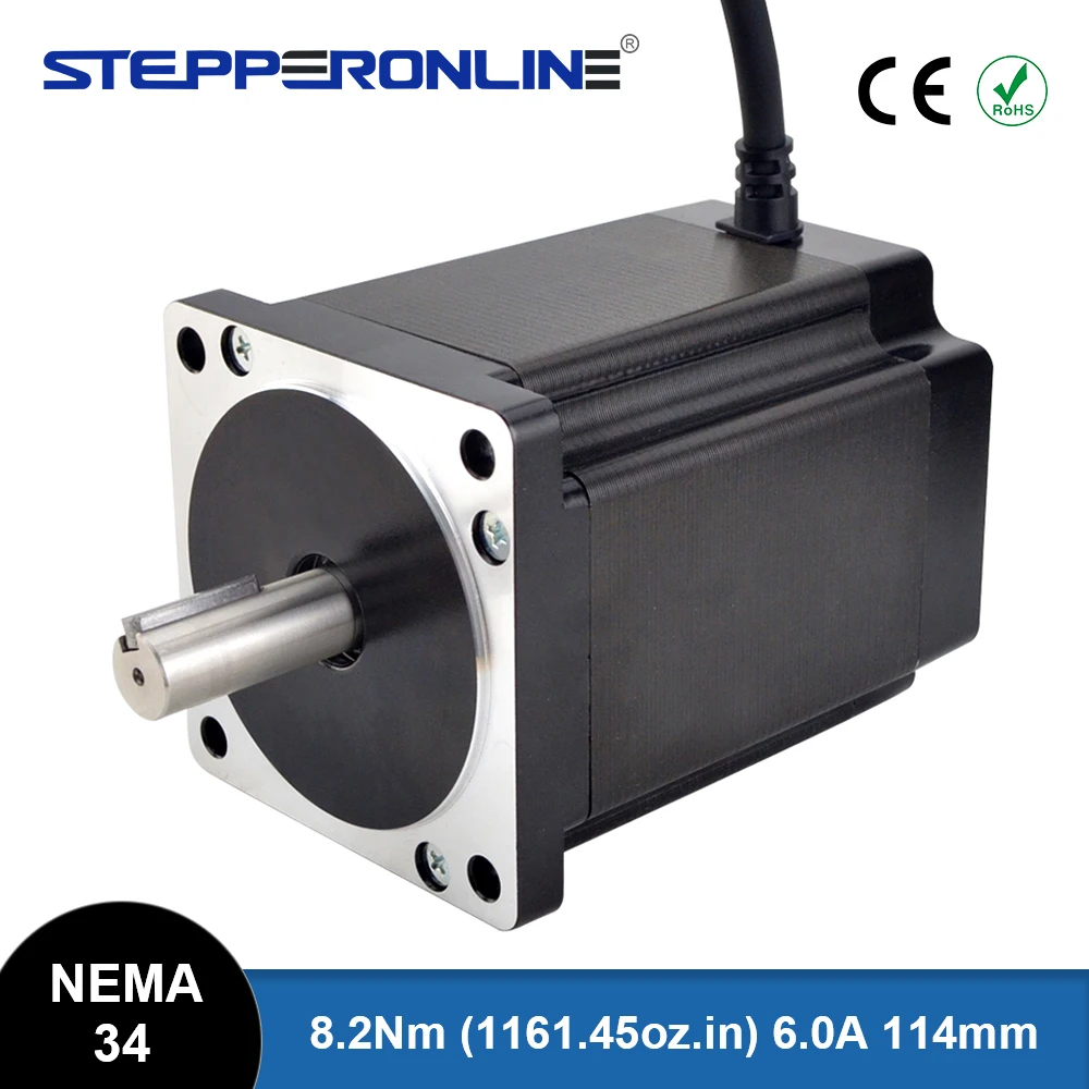 

Шаговый двигатель STEPPERONLINE Nema 34, 8,2 Нм, 6 А