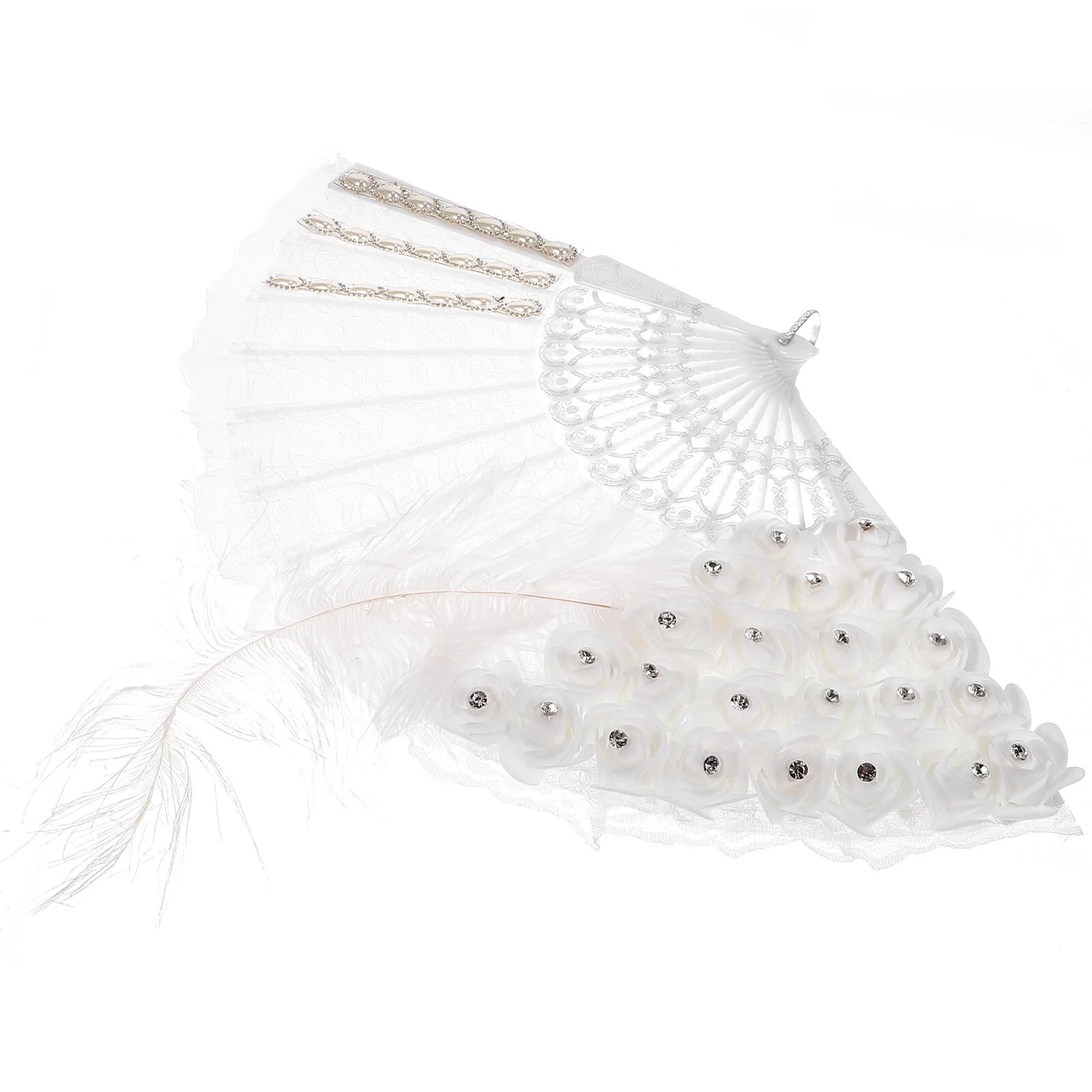 

Wedding Fans Wedding Bridal Fan Women Folding Hand Fan Decorative Folding Fan for Birthday Banquet