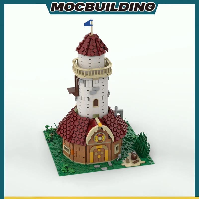 Фото Строительный блок MOC Vikinged Watchout Sentry Tower Маяк Технология Кирпичи DIY Замок Собранная модель игрушки Рождественские подарки 1519 шт. №2