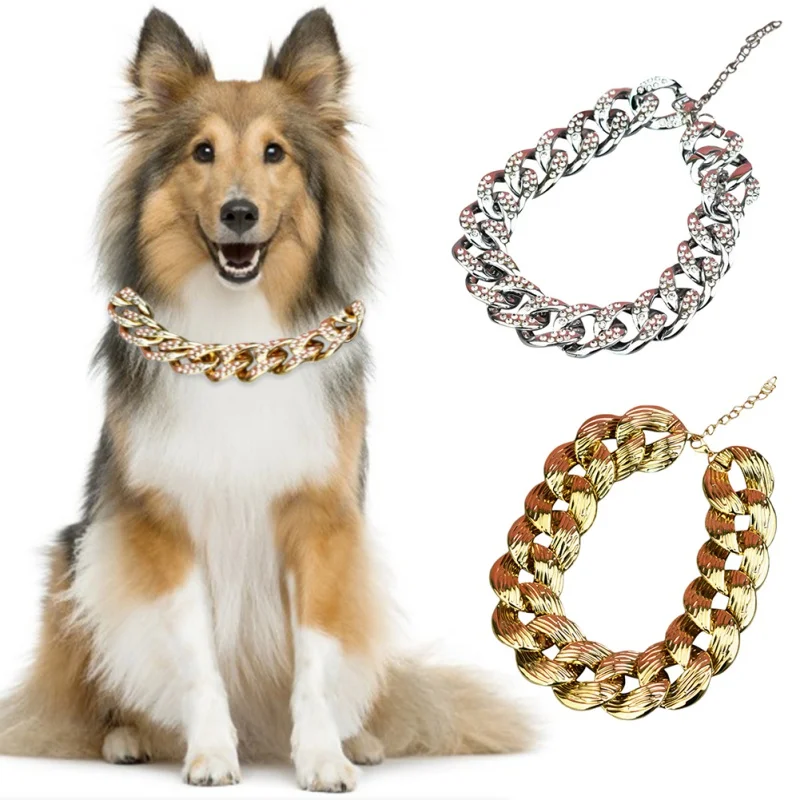 

Ожерелье-цепочка для собаки, французского бульдога, ошейник для домашних животных, ожерелье для малого и среднего размера, аксессуары для д...