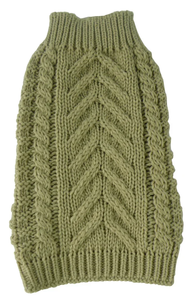 

Swivel-Swirl Heavy Cable Knitted Fashion Designer Dog Sweater