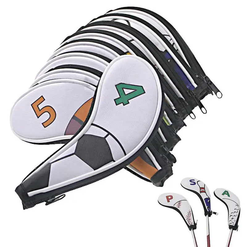 

9 шт., Защитные чехлы для гольфа, из ПУ кожи