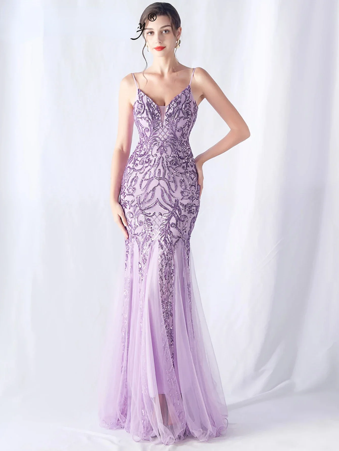 Сексуальные элегантные длинные свадебные вечерние платья для женщин 2024 сетчатые