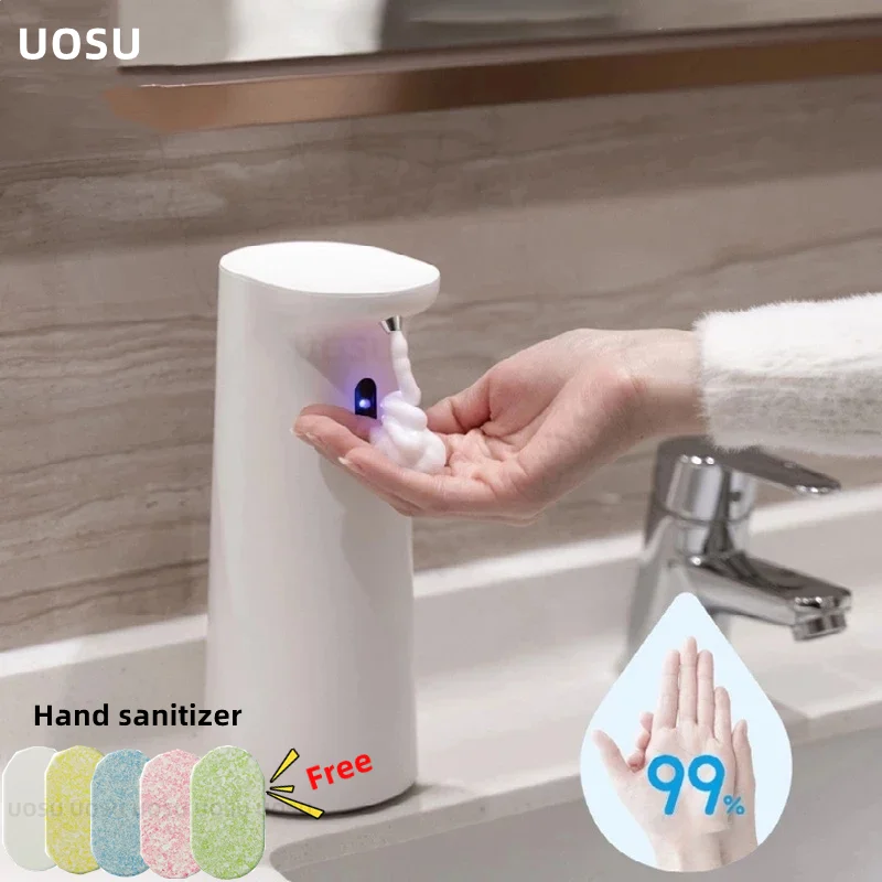 

UOSU Hand Washing Automatic Induction Foam Soap Dispenser Infrared Smart Hand Sanitizer Machine for Bathroom Hotel Washroom