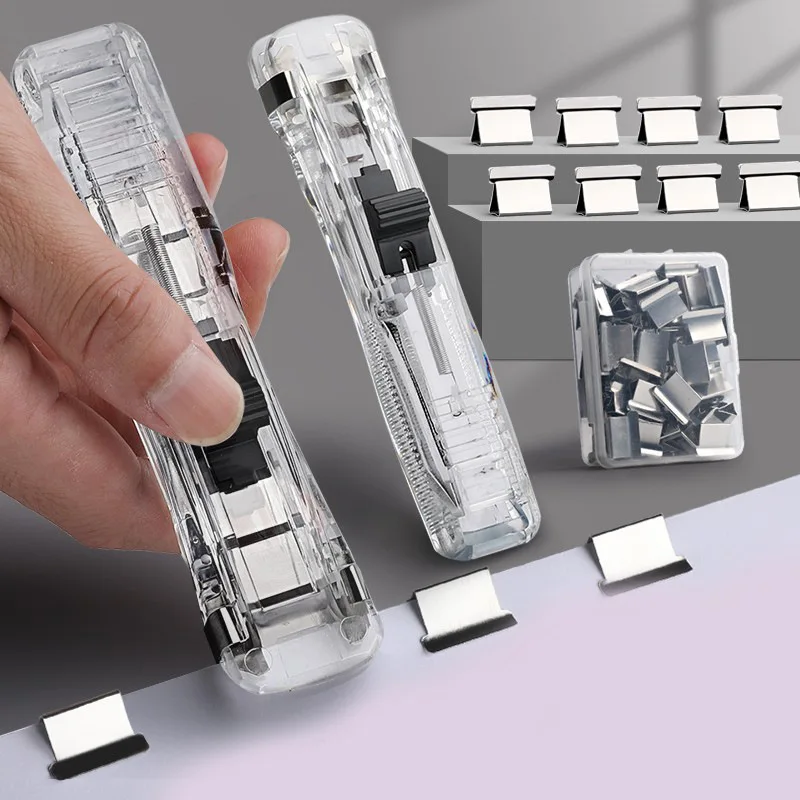 

Not destroying paper Transparent Push Clip Supplement Clip Data File Organizing Clip Student Paper Clip Snack Sealing Binder