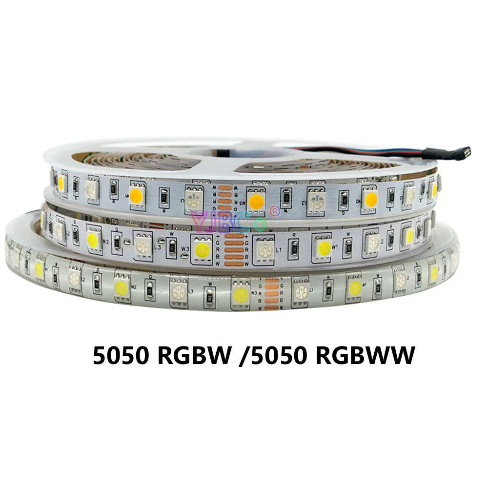 5M SMD 5050 RGB Светодиодная лента 60 светодиодов/м DC 12 В 24 RGBCCT RGBW RGBWW Теплый белый/белый