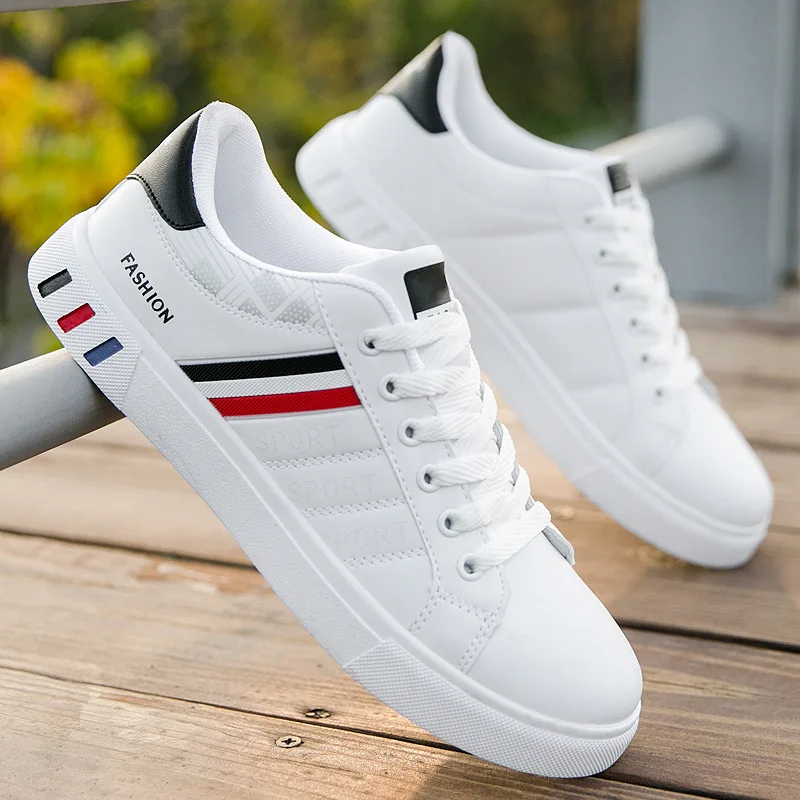 

2022 Board Shoes Men's Shoes Leather Autumn Breathable Casual Shoes Korean Version of The Trend Sports Shoes Men's White Shoes