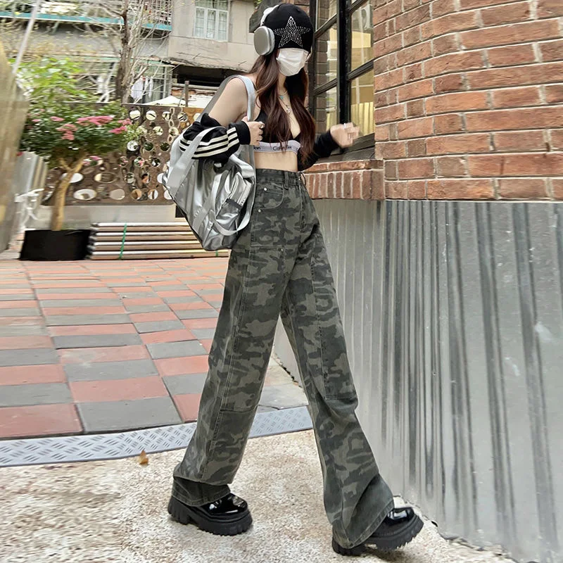 ILARES Female Clothing Women's Pants Korean Fashion Pant Jeans Women Jeans Woman High Waist Streetwear Y2k Vintage Clothes Cargo