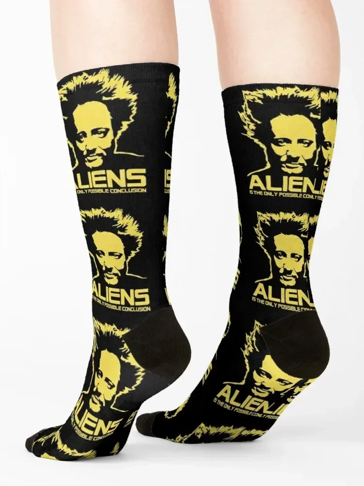 Фото Удобные носки Ancient Aliens Giorgio Tsoukalos в стиле хип-хоп с героями мультфильмов, рождественский подарок, мужские носки, женские №4
