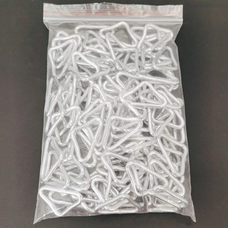 100 шт. металлические пряжки с треугольными кольцами для ремонта батутов