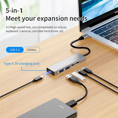 USB-C док-станция 5 портов 10 Гбит/с