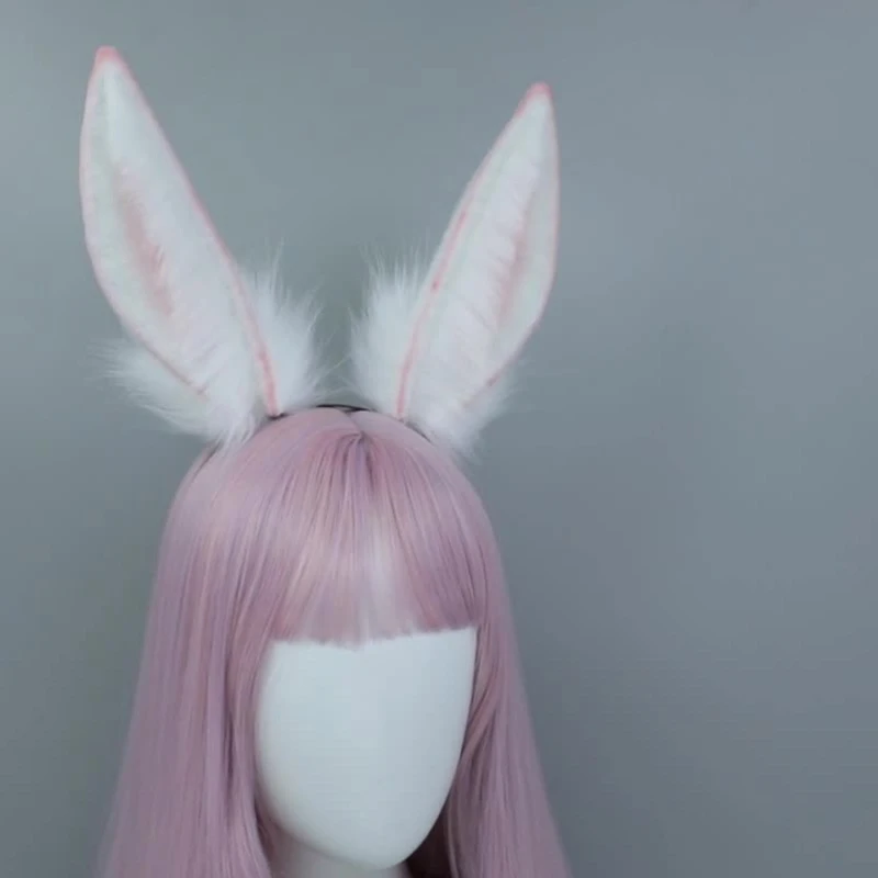 

Sweet Hair Accessories Women Students Live Broadcasting Hairband Large Rabbit Ears Headbands Plush Cartoon Hair Hoop