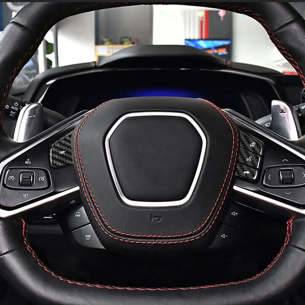 

Button Cover Control Button Control Button Cover Sticker Car Sticker Carbon Fiber Sticker For Corvette C8 20-2023