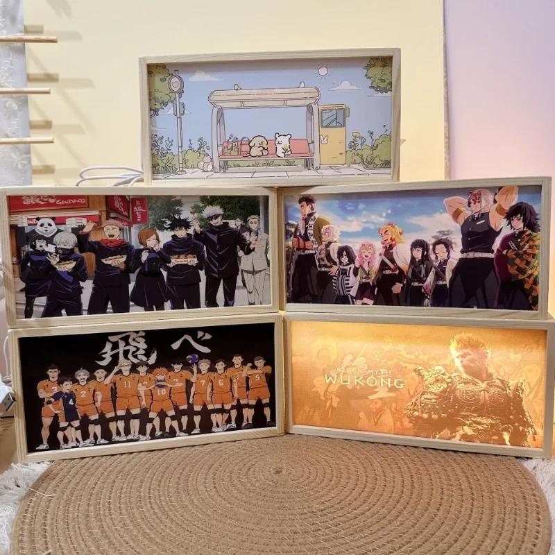 Мультфильм аниме карандаш Шин Чан KINOMOTO SAKURA освещение рисунок спальня изголовье