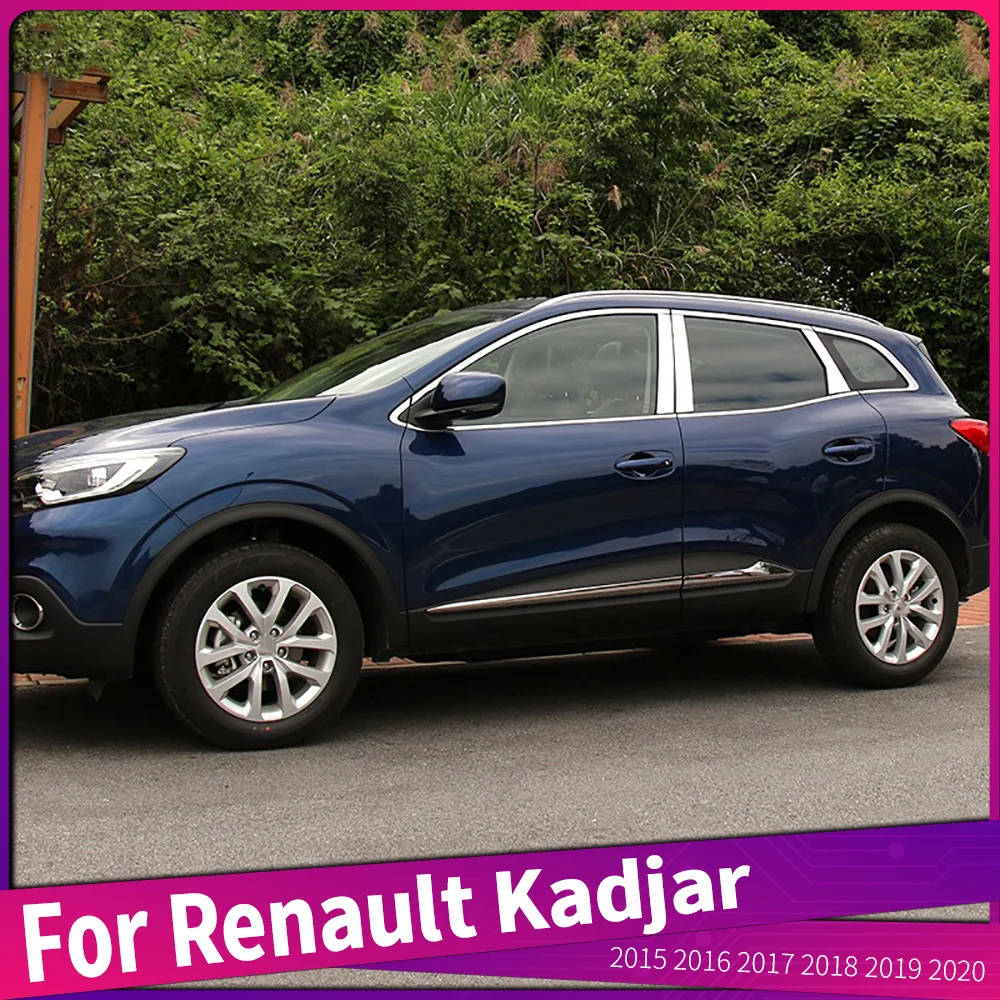 

Stainless Steel Window Trims Center Pillars B + C Pillar Cover Trim Sticker For Renault Kadjar 2015 2016 2017 2018 2019 2020