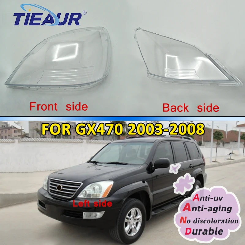 

Headlight Transparent Lens Cover for For Lexus GX470 2003-2008 Front Auto Lampshade Shell Replacement