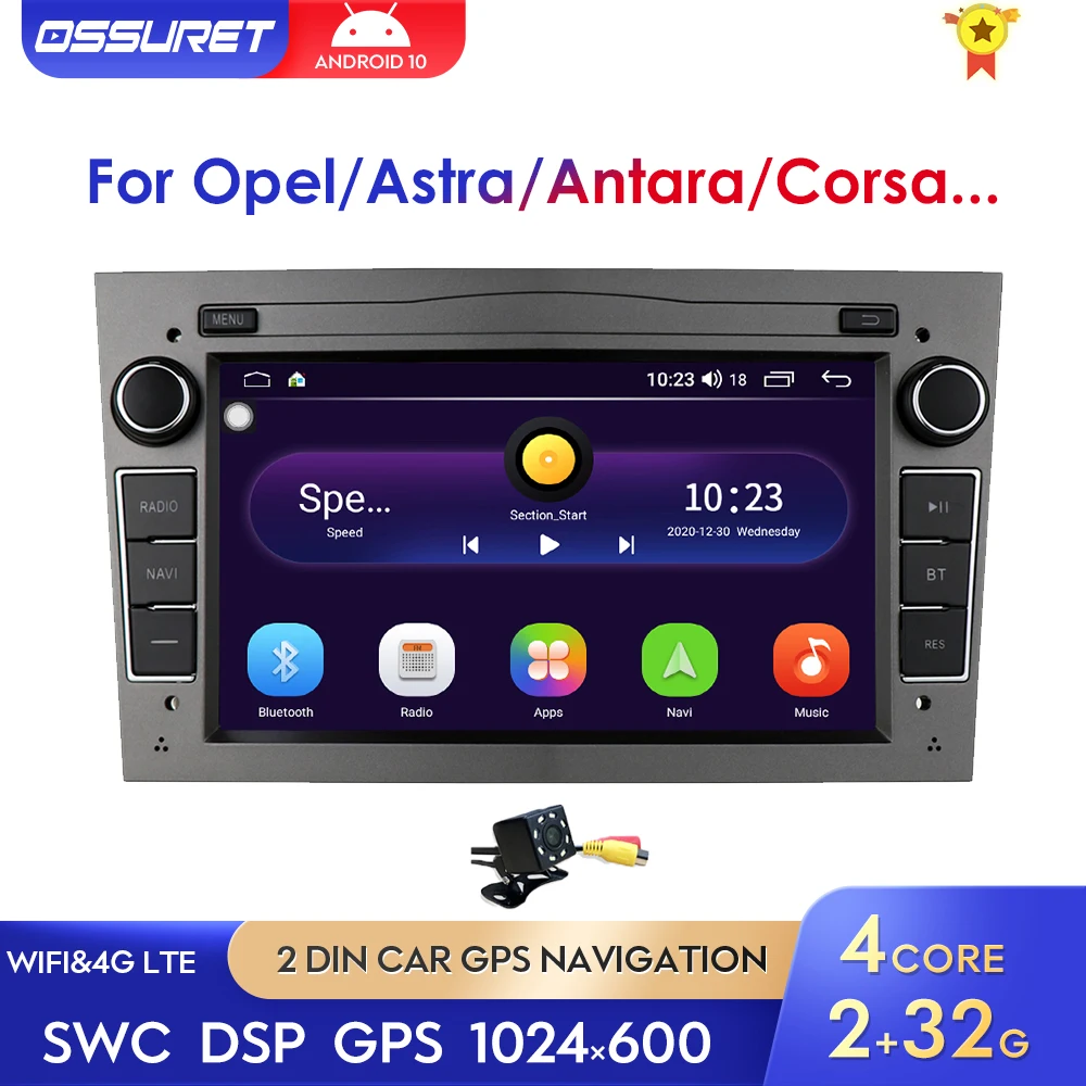2 DIN Android 10 Car Radio PX6 For Opel Vauxhall Holden Astra H Vectra Antara Zafira Corsa Vivaro Meriva Combo Signum Auto Audio