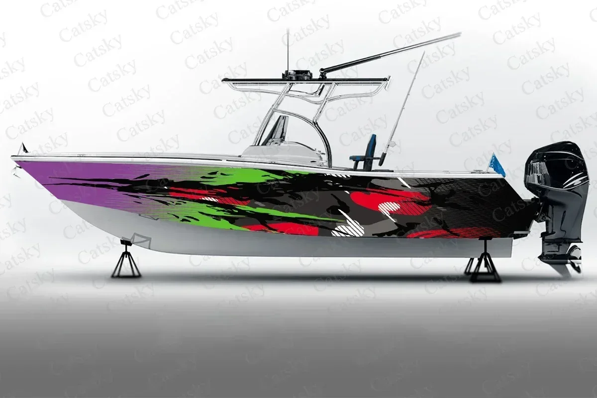 Камуфляжная шестиугольная сотовая наклейка для лодок упаковка рыбная лодка