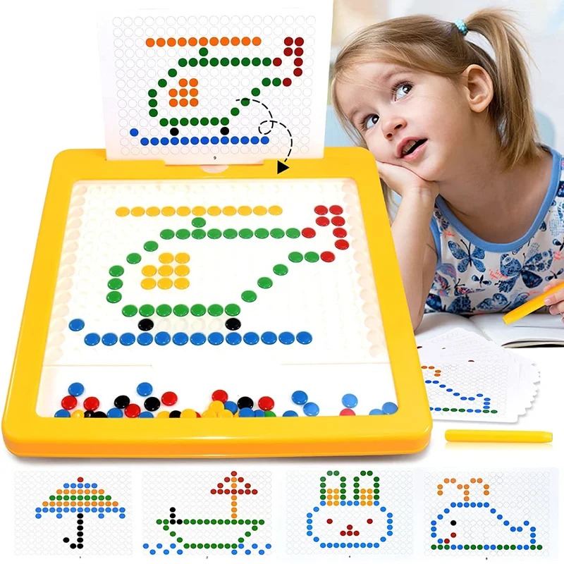 

Board Drawing Large for Kids Magnetic Doodle Board with Pens Toddlers Beads Travel Games Early Education Baby Drawing Toys Gift