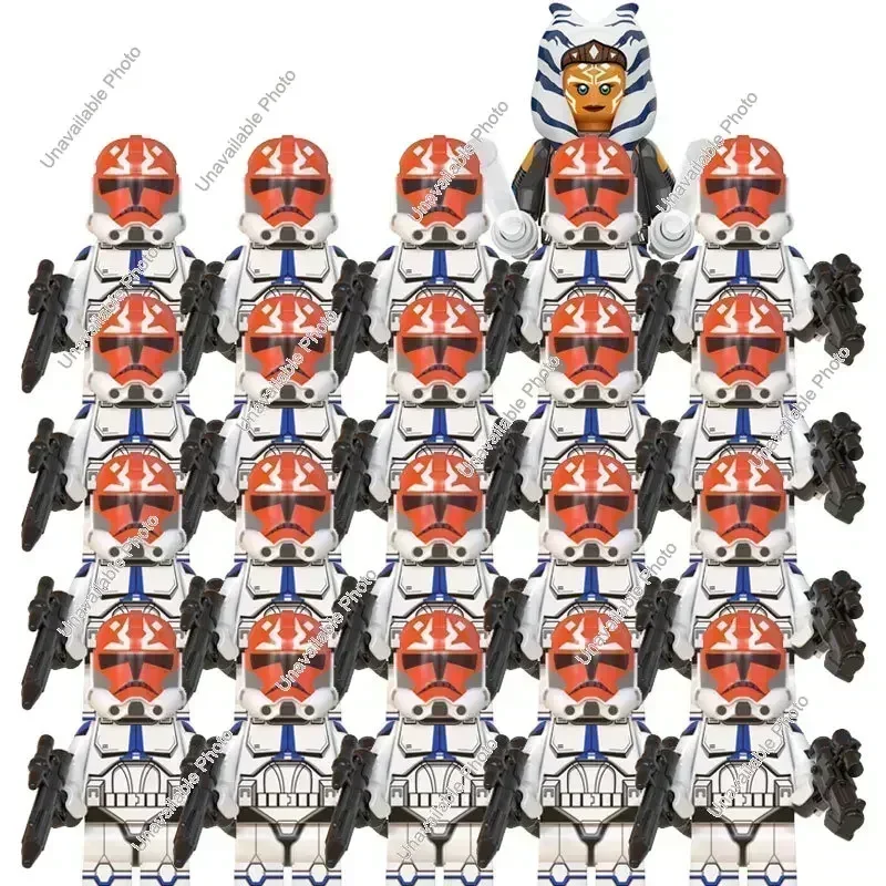 Горячие игрушки 21 шт. строительные блоки Клон-солдат Звездные войны 501-й