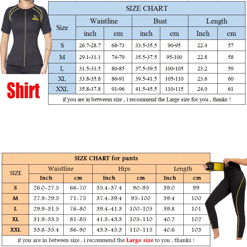 SEXYWG Waist Trainer Shapewear Set Women Sauna Suit for Weight Loss Neoprene Sauna Pants Body Shaper Fat Burning Sauna Shirt