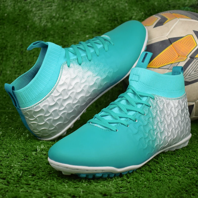 

Large Size 38-46 Turf Indoor Soccer Sneakers Men High Quality Training Shoe Chuteira Superfly Original High Ankle Football Boots