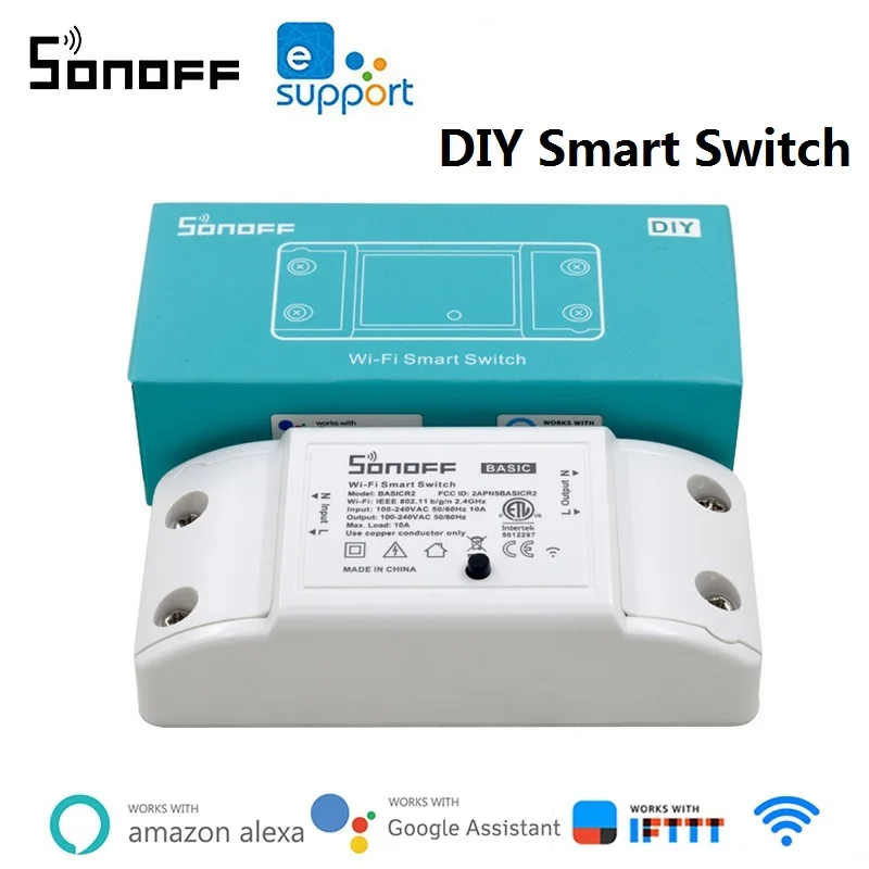 Sonoff Basic R2 Wi-Fi DIY прерыватель умный переключатель пульт дистанционного управления