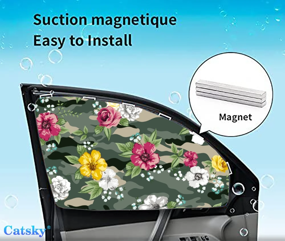 

4 Pieces Privacy Car Window Sun Shades Magnetic Blackout Car Window Covers Car Curtains Car Window Sun Shades Covers Auto