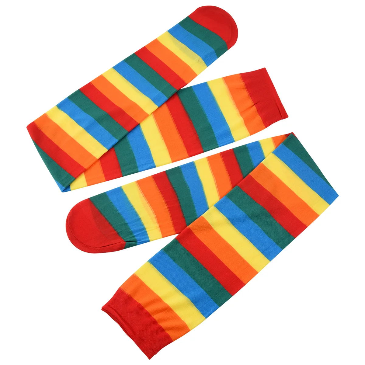 Красочные радужные полосатые носки выше колена полосатый костюм клоуна высокие