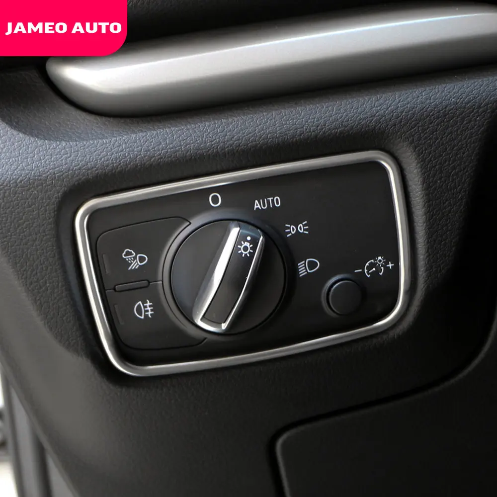 Переключатель фар из нержавеющей стали отделка кольцевая Рамка для Audi A3 8V LHD 2013-2019