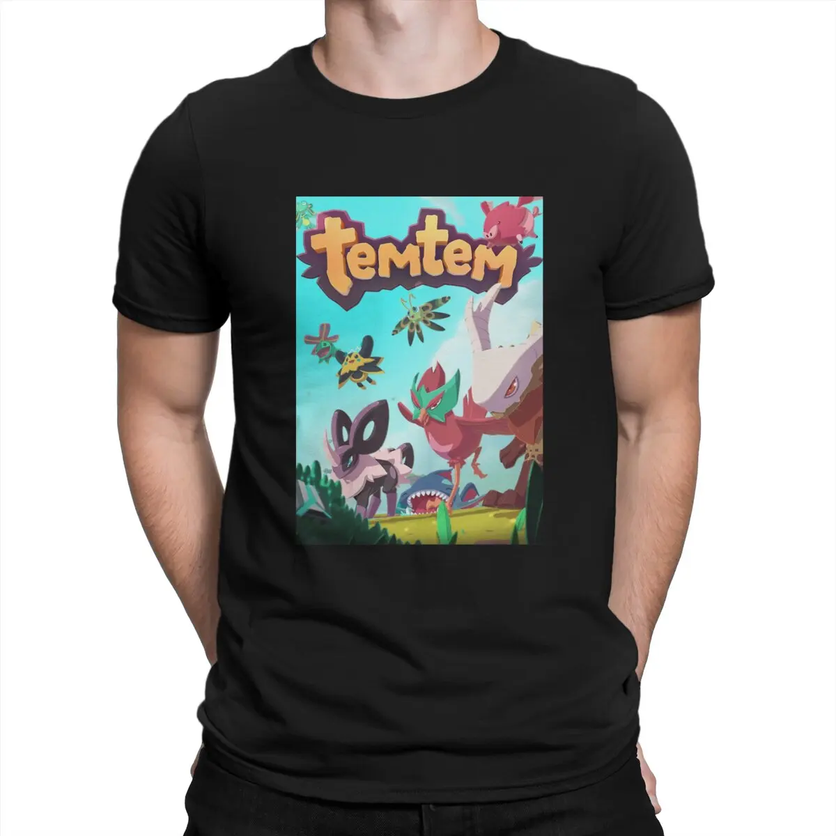 

Tem Hip Hop TShirt Temtem Casual T Shirt Summer Stuff For Men Women