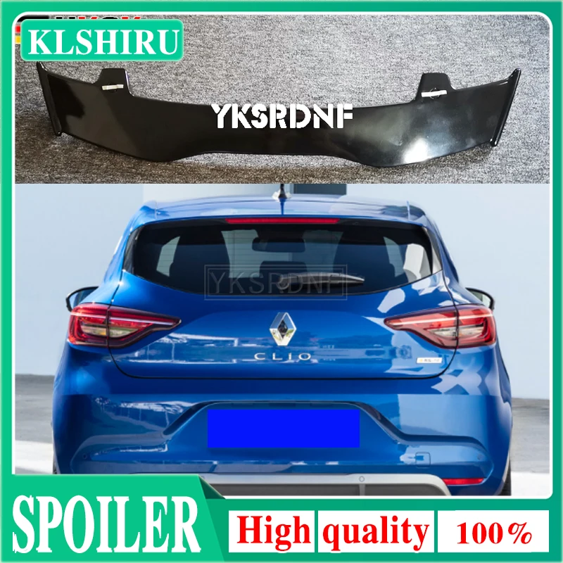 

Высококачественный АБС-материал для 2019-2021 Renault Clio спойлер из углеродного волокна вид хэтчбека крыша заднее крыло Корпус Комплект Аксессуар...