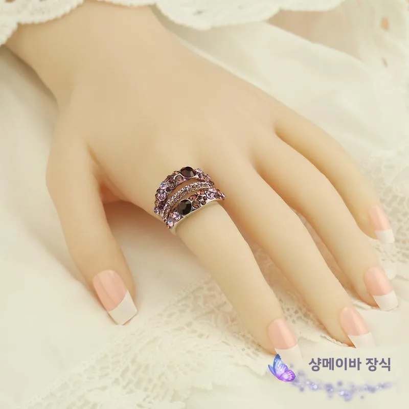 Японский и корейский ночной клуб хипстерское богемное кольцо с фиолетовым