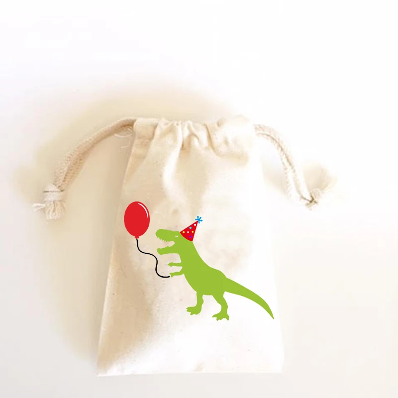 

5pc dinosaur Treat candy gift bag animal jungle Dino T-Rex theme Baby Shower 1st first 2nd 3rd 4th 5th birthday Party decoration