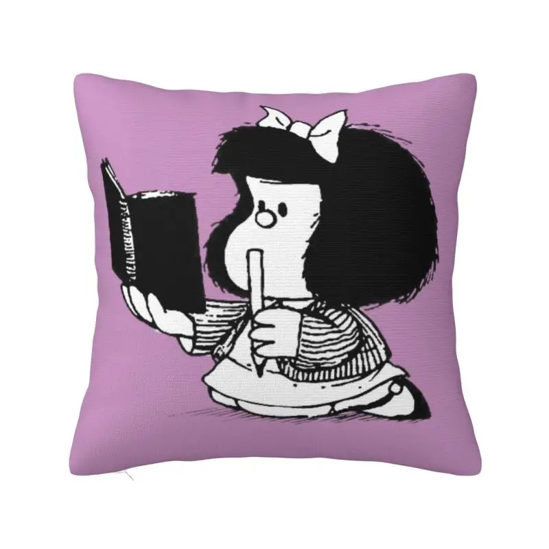 

Роскошная наволочка Mafalda с блокнотом, украшение для дома, Quino, комикс, мультяшный чехол для диванной подушки