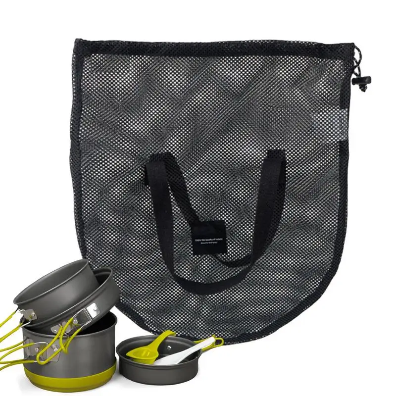 

Pot Storage Bag Multi Purpose Outdoor Stuff Sack Protective Bag Camp Supplies Mesh Pouch Plate Pot Organizer Container Camping