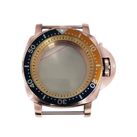 high quality case pvd electroplating rose gold 42mm stainless steel case for nh35nh364r7s movement accessories